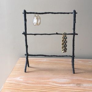 Wrought iron branch jewelry holder